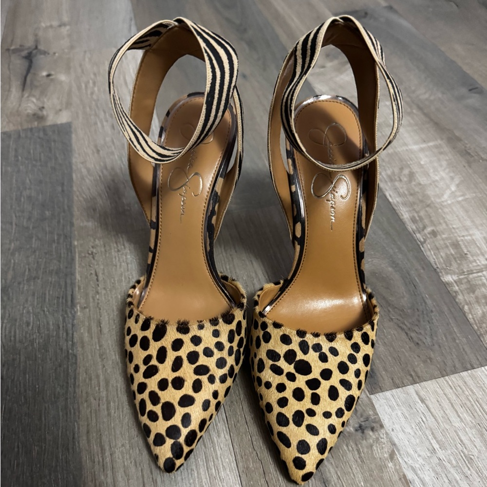 Jessica Simpson Animal Print Heels - Size 9